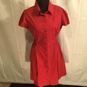 Red & White Polka Dot Dress-Size 1X